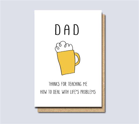 Funny card for dad Dad Birthday Card Dad card Card for dad | Etsy