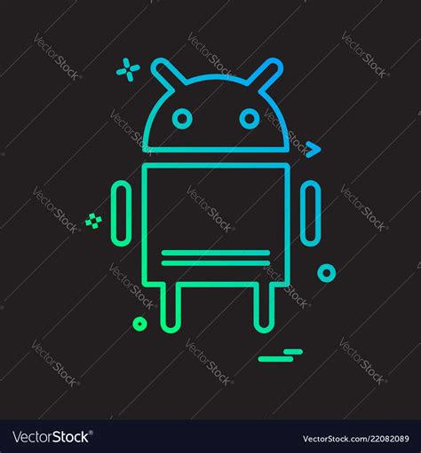 Android icon design Royalty Free Vector Image - VectorStock