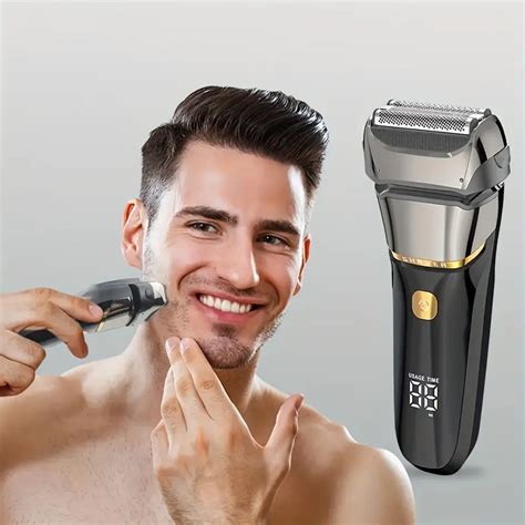 Electric Razor For Men Rechargeable Wet Dry Foil Shaver Led Display ...