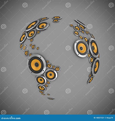 Planet of sound stock illustration. Image of industrial - 18037321