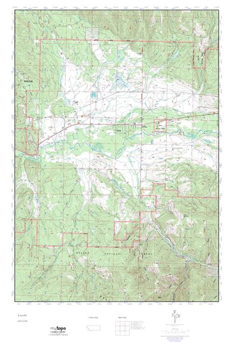 MyTopo Lincoln, Montana USGS Quad Topo Map