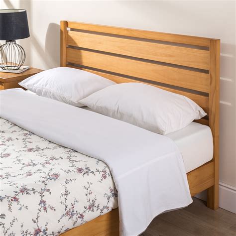 Zinus Aimee Traditional Bed Frame Pine Wood Platform with Headboard ...