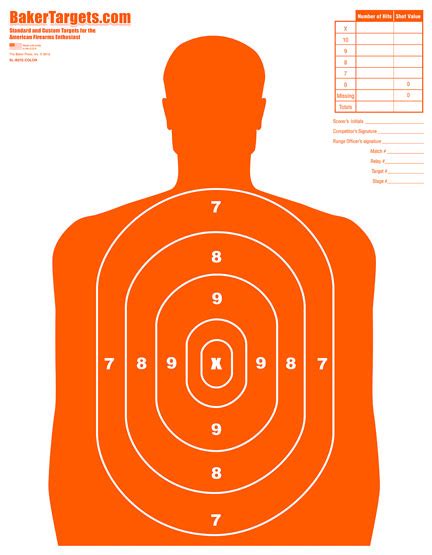 B27E Target-Orange - 250 Pack - Baker Targets - Buy Bulk and Save