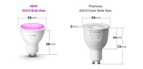 Philips Hue GU10 Spotlight Size Guide & Dimensions - Hue Home Lighting