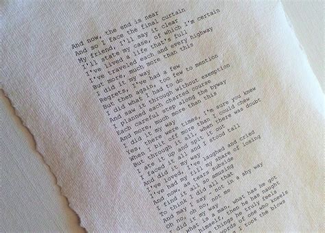 Frank Sinatra My Way Lyric My Way Song Lyrics Typewriter | Etsy