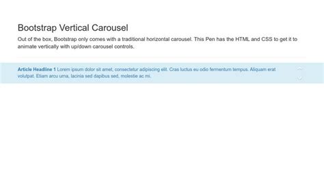 Bootstrap Vertical Carousel