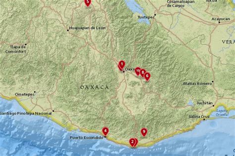 Oaxaca Mexico Map