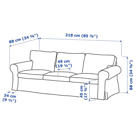 EKTORP 3-seat sofa - Hallarp grey - IKEA