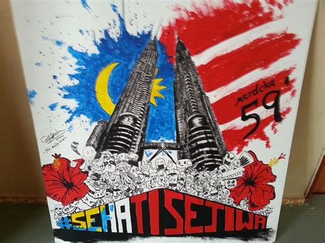 Poster Merdeka Simple Merdeka Poster Drawing Creative Art Malaysia ...