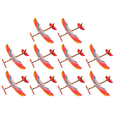 Airplane Rubber Band Powered Glider Toys Aircraft Kits Plane Airplanes ...