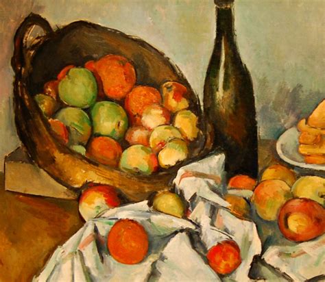 Cezanne Still Life With Basket Of Apples