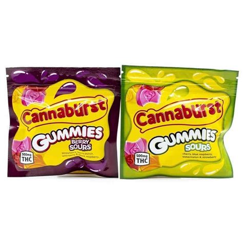 Cannaburst Gummies 500mg THC (Berry, Sours)