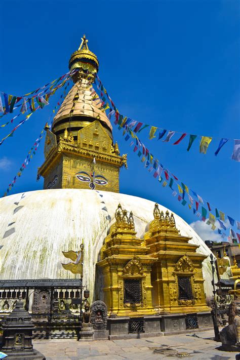 Swayambhu Stupa (also known as the Monkey Temple) - Kathmandu, Nepal ...