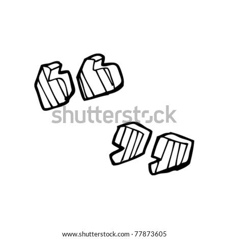 Speech Marks Cartoon Stock Vector Illustration 77873605 : Shutterstock