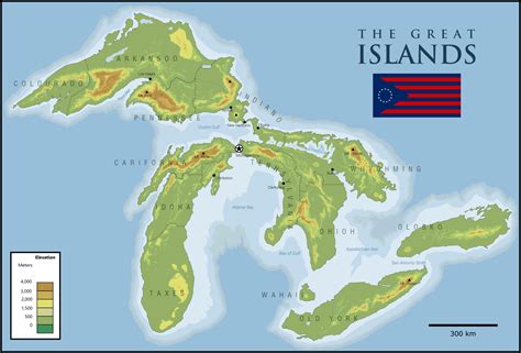 US-Based Reversed Great Lakes (The Great Islands) : r/imaginarymaps