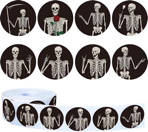 Amazon.com: Whaline 1000Pcs Halloween Stickers Roll Self Adhesive ...