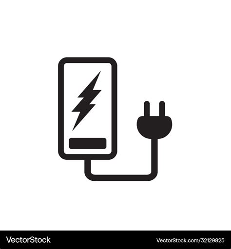 Phone battery charging icon recharge symbol Vector Image