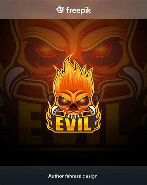 Premium Vector | Evil esport mascot logo design | Logo design, Game ...