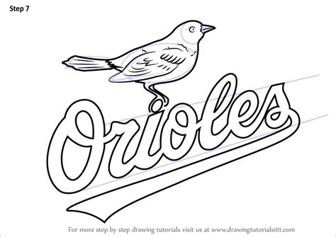 Learn How to Draw Baltimore Orioles Logo (MLB) Step by Step : Drawing ...