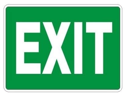 Green EXIT Sign I White Text I Safety Supply Warehouse