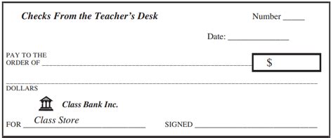 Printable Blank Check Templates for Students in PDF, Excel, Word Formats