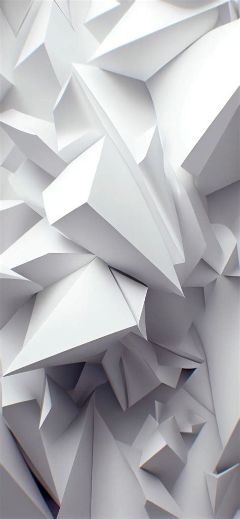 White Geometric Wallpaper