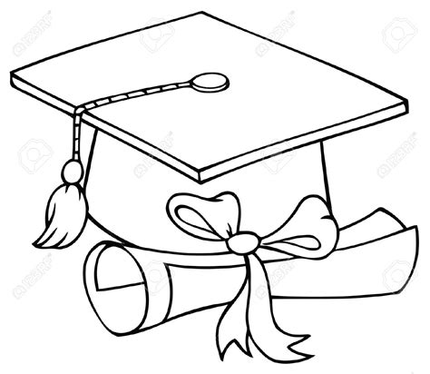 graduation cap and diploma drawing - Clip Art Library