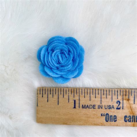 Blue Wool Felt Roses 24pcs Felt Flowers DIY Headband Felt - Etsy