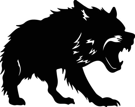 Werewolf black silhouette 38495113 Vector Art at Vecteezy