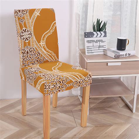 1/2/4/6PCS Elastic Dining Chair Covers Slipcovers Kitchen Chair ...