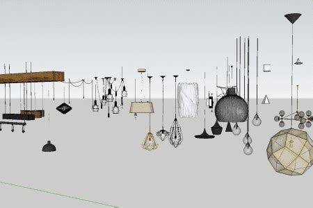 Free Model 3D Ceiling Light File Sketchup Ceiling Lamp, Ceiling Lights ...