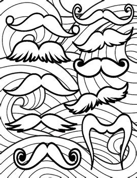 Mustache Coloring Pages For Kids