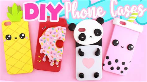 DIY PHONE CASE Compilation! - 4 CUTE DESIGNS! - YouTube