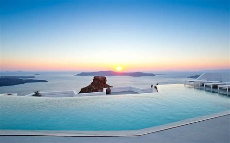 Swim Over a Volcano in Santorini's Largest Infinity Pool