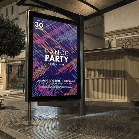 Premium PSD | Bus stop billboard mockup