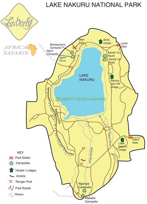 Lake Nakuru National Park Map - Bobbie Stefanie