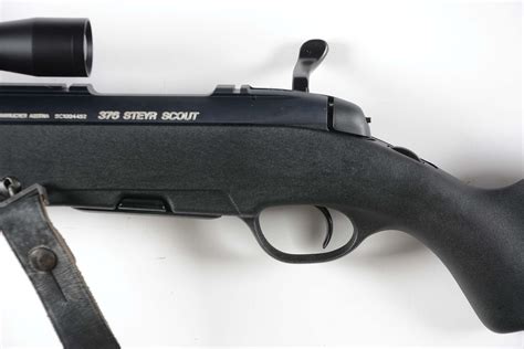 Lot Detail - (M) CASED STEYR SCOUT BOLT ACTION RIFLE WITH SCOPE AND ...