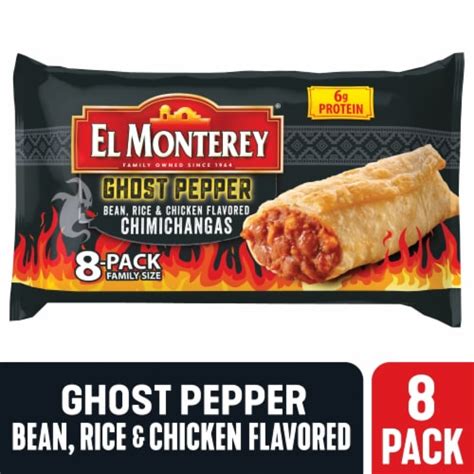 El Monterey® Ghost Pepper Bean Rice and Chicken Chimichangas Family ...