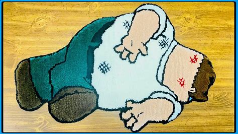 Making A Peter Griffin Death Pose Rug For The Meme #familyguy - YouTube