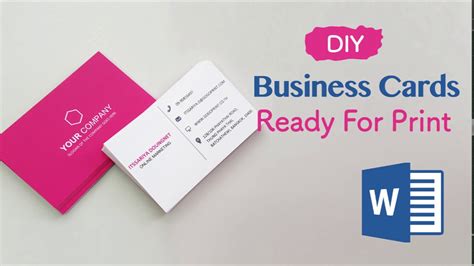 How to Create Your Business Cards in Word - Professional and Print ...