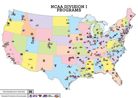 NCAA Division I map : CFB