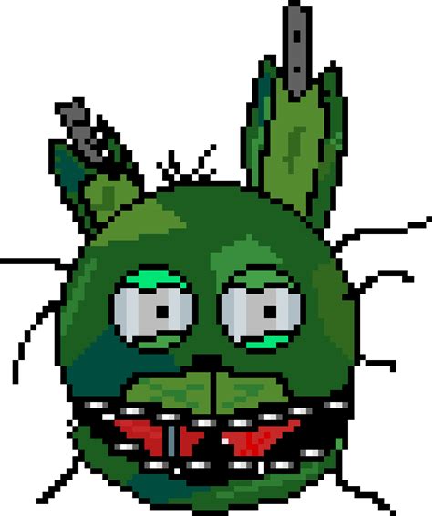 Download Pixelated Springtrap Head Art | Wallpapers.com