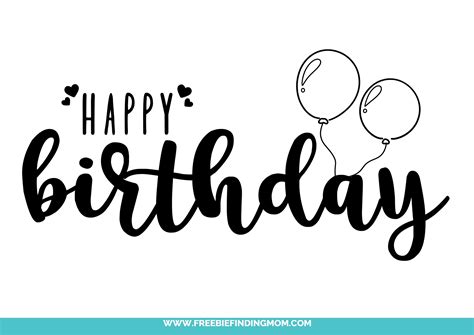 3 Free "Happy Birthday" in Cursive Printables - Freebie Finding Mom