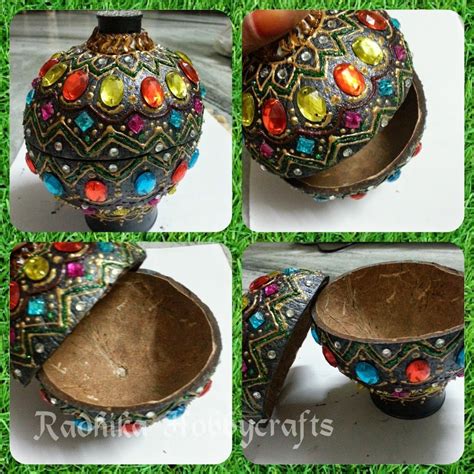 Hobby Crafts :): Coconut Shell Box | Coconut shell crafts, Shell crafts ...