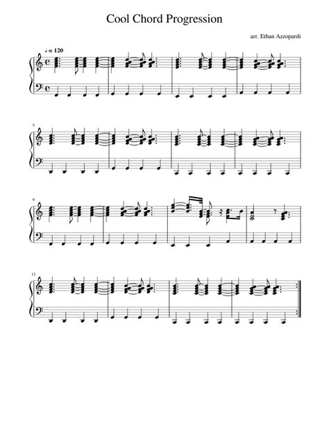 Cool Chord Progression Sheet music for Piano (Solo) | Musescore.com