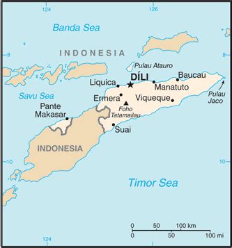 Timor-Leste Map (Physical) - Worldometer