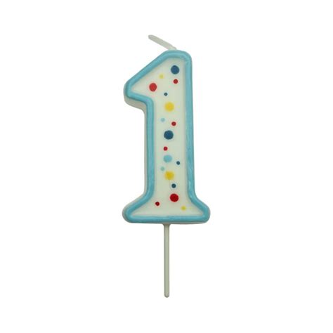 Blue Number 1 Candle | Birthday Candle