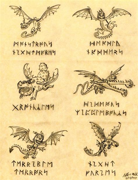 Dragons With Runes by Jeffrey-Scott Httyd Dragons, Httyd 3, Fantasy ...