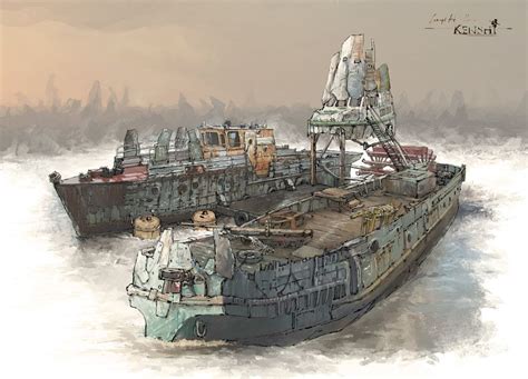 Boat Concept Sheet04 Low | Post apocalyptic art, Apocalypse art ...