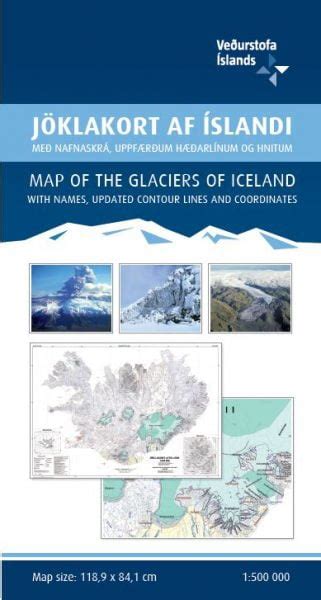 Map of the glaciers of Iceland - Map of Iceland